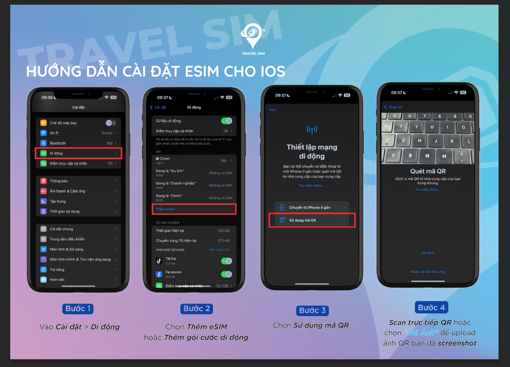 Hướng dẫn cài đặt eSIM trên iPhone